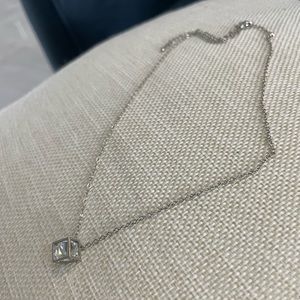 Simple necklace with “diamond” inside box charm
